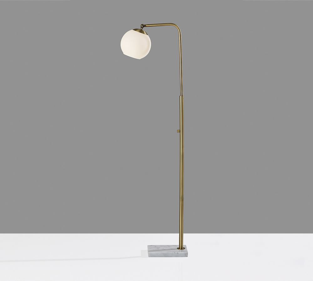 Laguna Marble Hand-Blown Glass Floor Lamp (55&quot;)