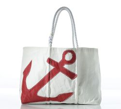 Red Anchor Tote Bag