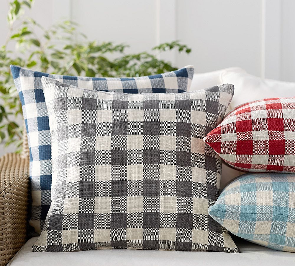 Gingham Outdoor Pillow