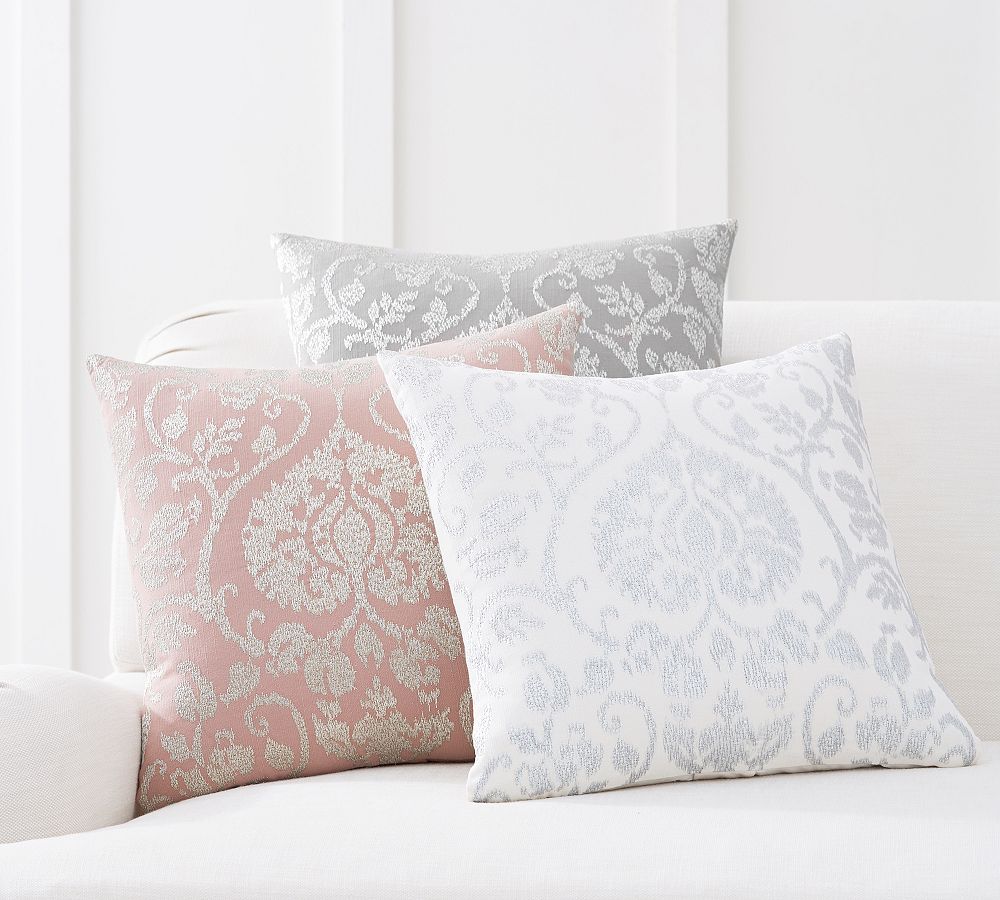 Iona Metallic Embroidered Pillow Cover