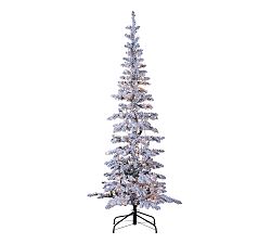Pre-Lit Flocked Austin Pine Artificial Christmas Trees
