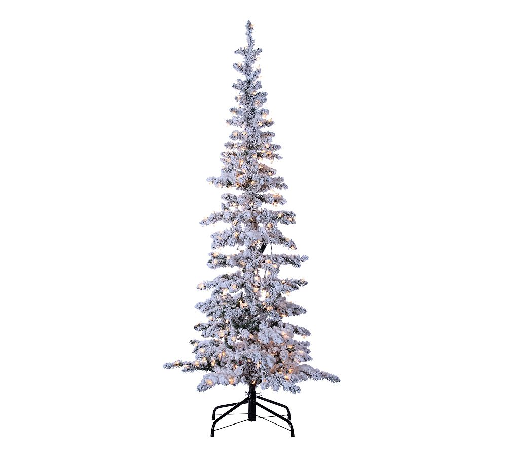 Pre-Lit Flocked Austin Pine Artificial Christmas Trees