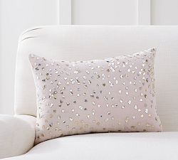 Monique Lhuillier Velvet Embellished Lumbar Pillow