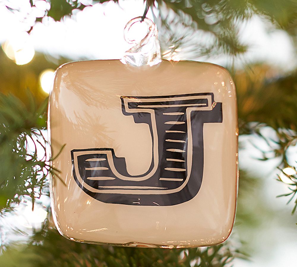 Glass Alphabet Ornaments