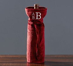 Shiny Velvet Wine Bag - Red