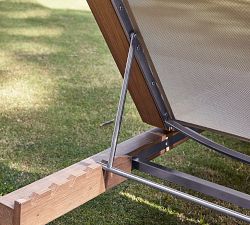 Tropez Faux Teak Single Chaise Lounge, Dune