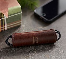 Saddle Leather Travel Cable Organizer