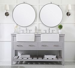Adalina 60&quot; Marble Top Double Sink Vanity