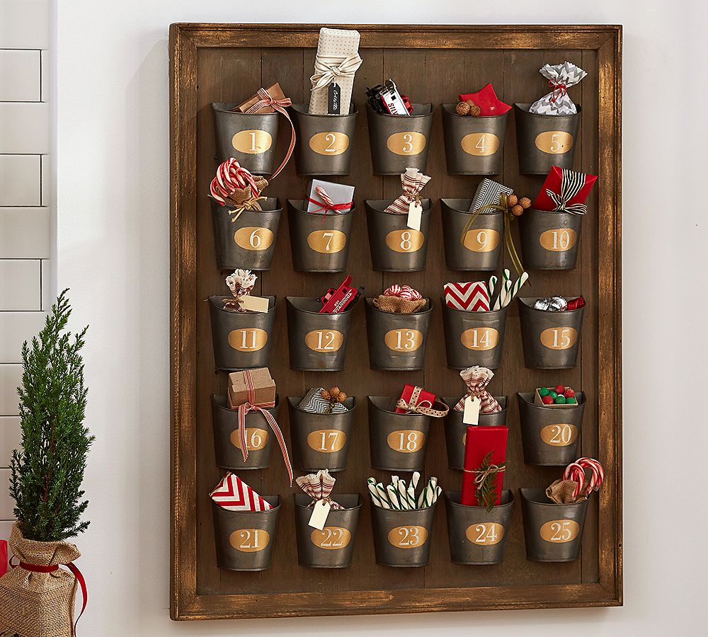 Gilt Galvanized Advent Calendar