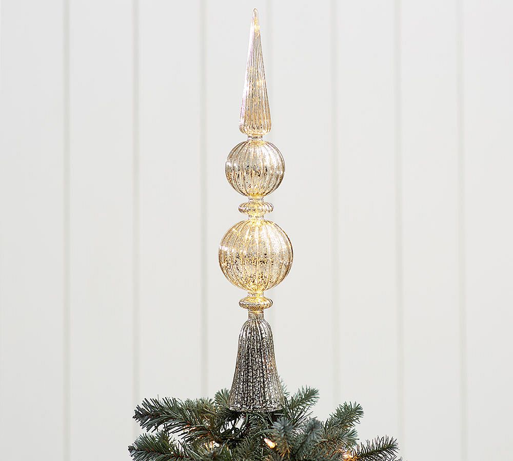 Lit Mercury Finial Tree Topper