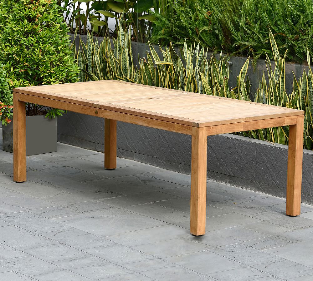 Saldano Teak Rectangular Outdoor Dining Table (63&quot;-87&quot;)