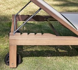 Tropez Faux Teak Single Chaise Lounge, Dune