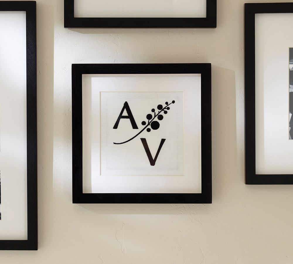 Framed Embroidered Monogram