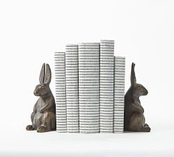 The Emily &amp; Meritt Bunny Bookends