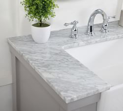 Adalina 60&quot; Marble Top Double Sink Vanity