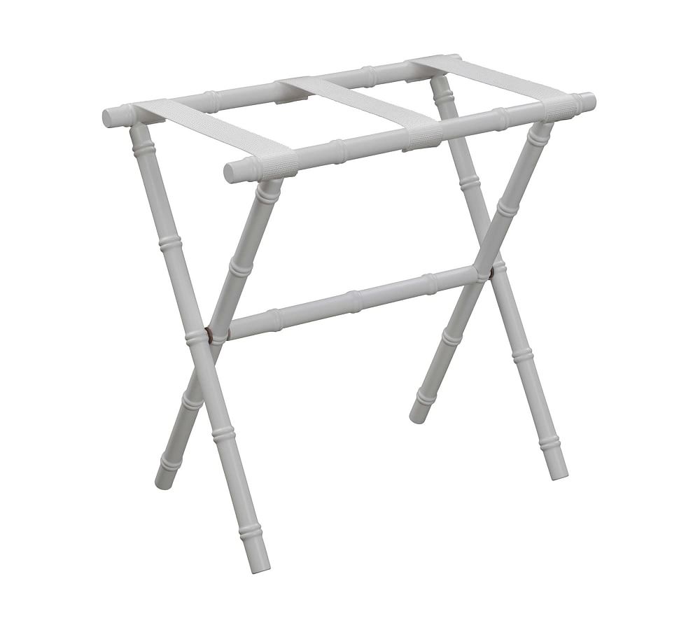 Bamboo Luggage Rack with Nylon Straps