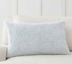 Chambray Linen Sherpa Back Lumbar Pillow Cover