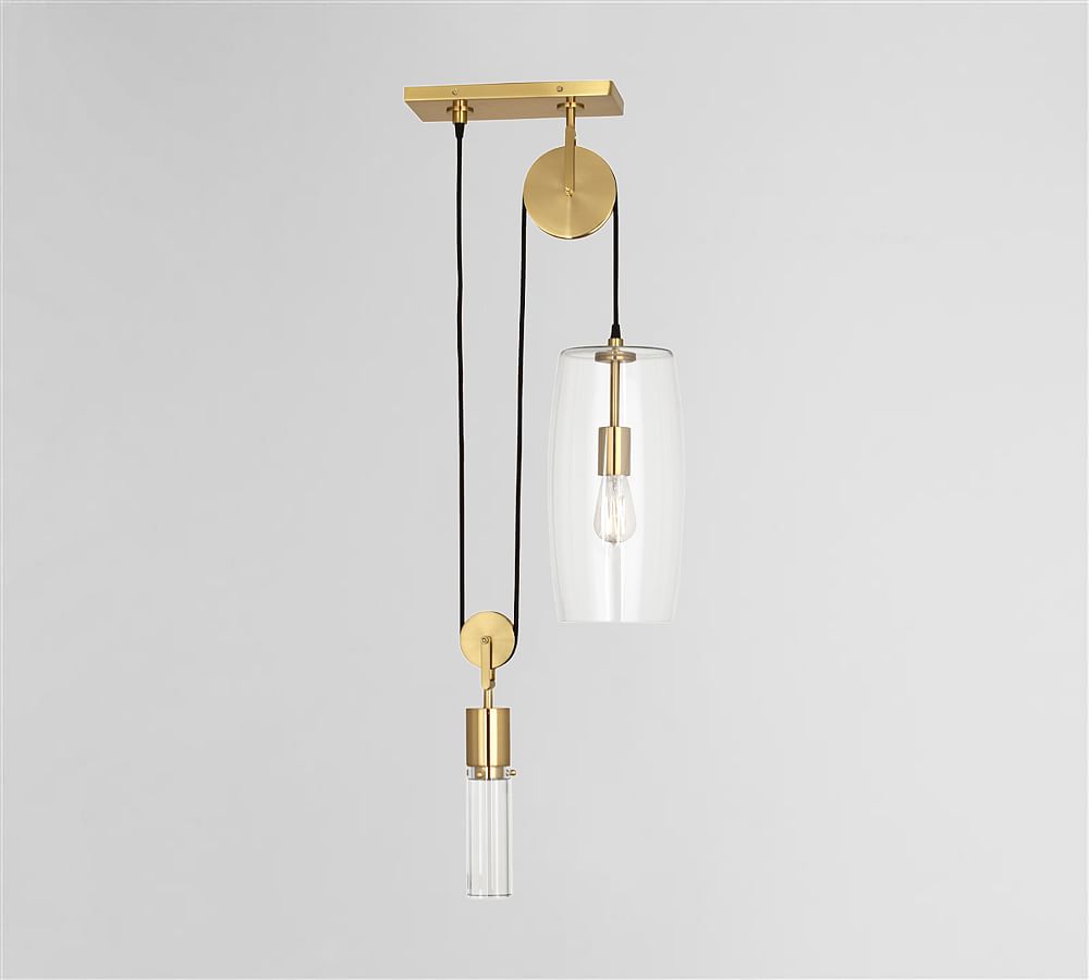 Dales Metal &amp; Glass Pendant (14&quot;)