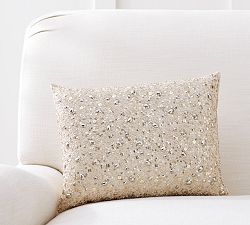 Monique Lhuillier Beaded Lumbar Pillow
