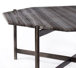 Montague Geometric Marble Coffee Table (40&quot;)