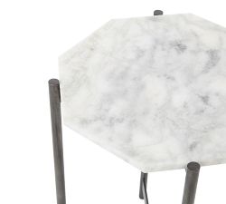 Montague Geometric Marble End Table (15&quot;)