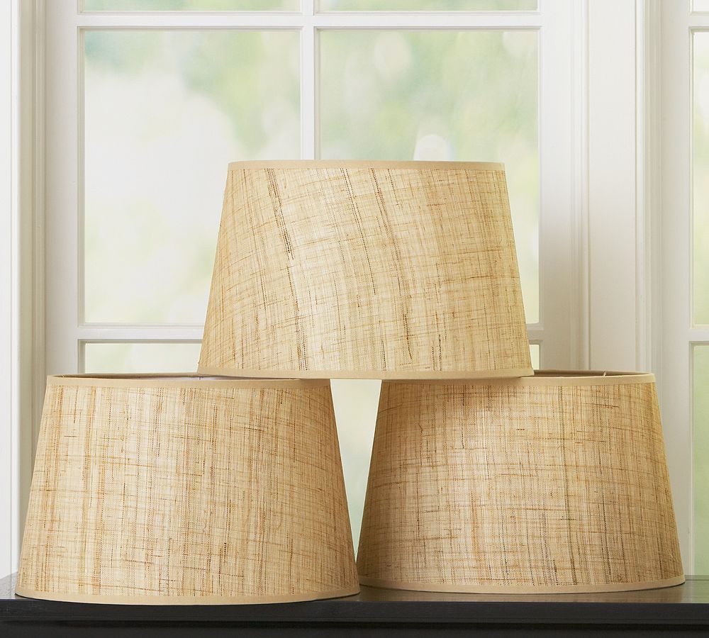 Natural Fiber Tapered Drum Lamp Shade (12&quot;-14'')