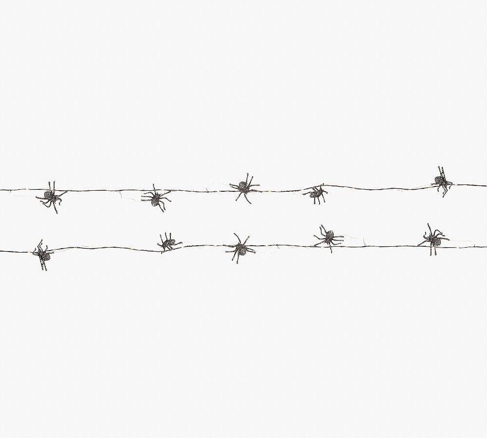 Lit Spider Garlands - Set Of 2