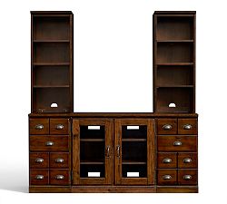 Printer's 5-Piece Entertainment Center With Cabinets (64&quot;)