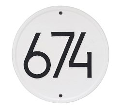 Round Modern Wall Address Plaque