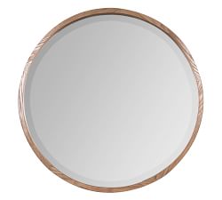 Silverdale Fir Wood Frame 34&quot; Round Wall Mirror