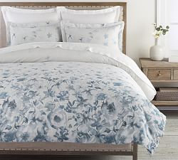 Florence Floral Organic Percale Duvet Cover