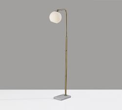 Laguna Marble Hand-Blown Glass Floor Lamp (55&quot;)