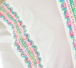 Lilly Pulitzer It's Impawsible Geo Border Print Pillowcases - Set of 2