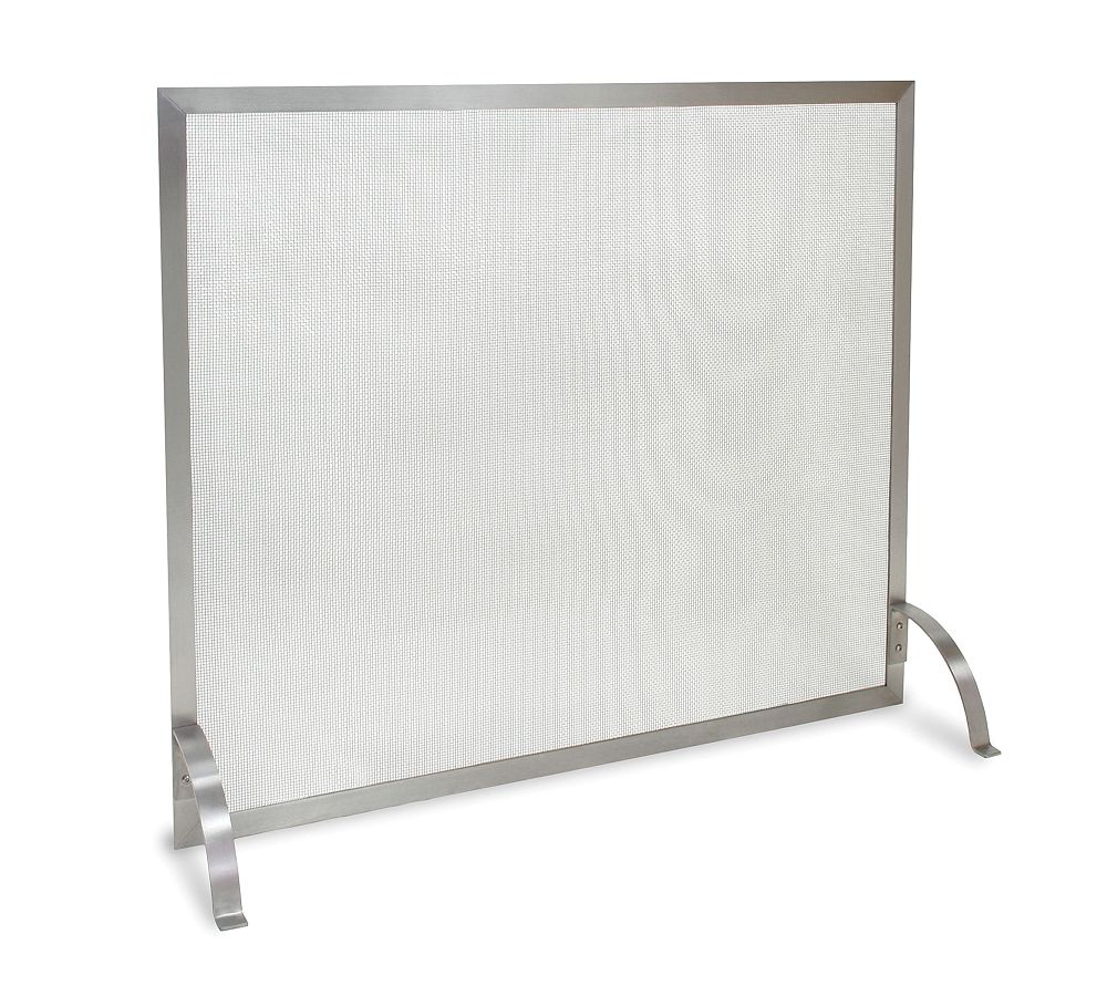 Newport&#160;Stainless Steel Single Panel Firescreen, Large