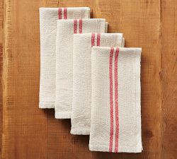 Caravan Vintage Striped Linen Napkins - Set of 4