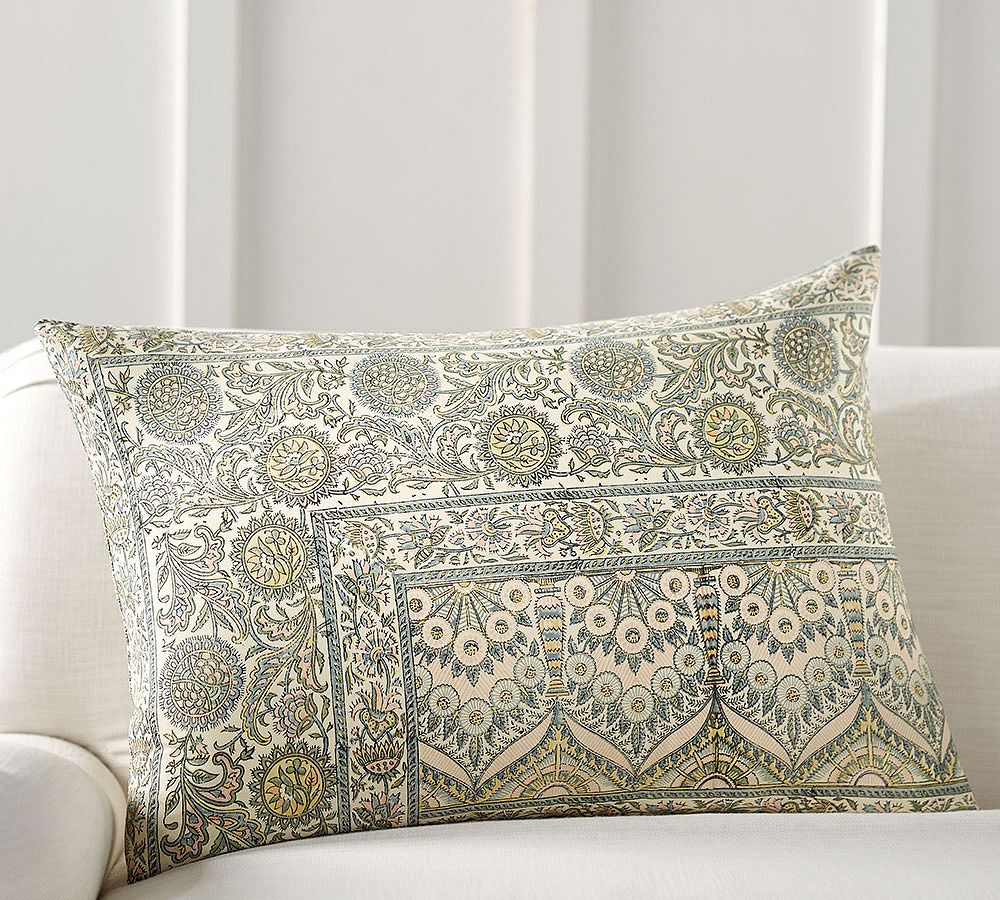 James Block Print Inspired Pillow Cover