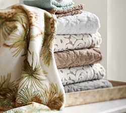 Snow Pine Bird Bath Towel