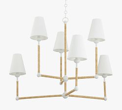 Melina Rattan Chandelier (24&quot;-41&quot;)