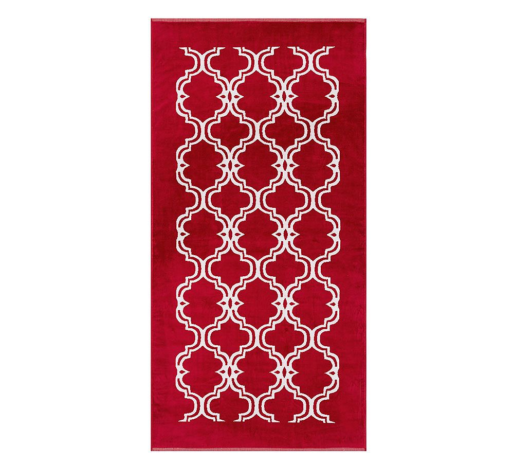 Scroll Tile Jacquard Beach Towel