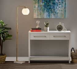 Laguna Marble Hand-Blown Glass Floor Lamp (55&quot;)