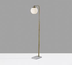 Laguna Marble Hand-Blown Glass Floor Lamp (55&quot;)