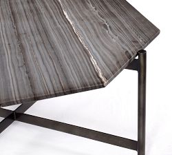 Montague Geometric Marble Coffee Table (40&quot;)