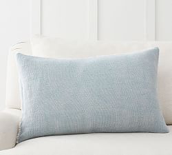 Chambray Linen Sherpa Back Lumbar Pillow Cover