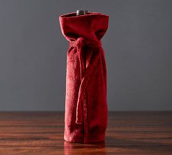 Shiny Velvet Wine Bag - Red