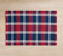 Americana Plaid Cotton Placemats - Set of 4