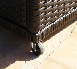 Clovis All-Weather Wicker Storage Bench