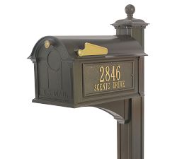 Balmoral Mailbox Plaque &amp; Post