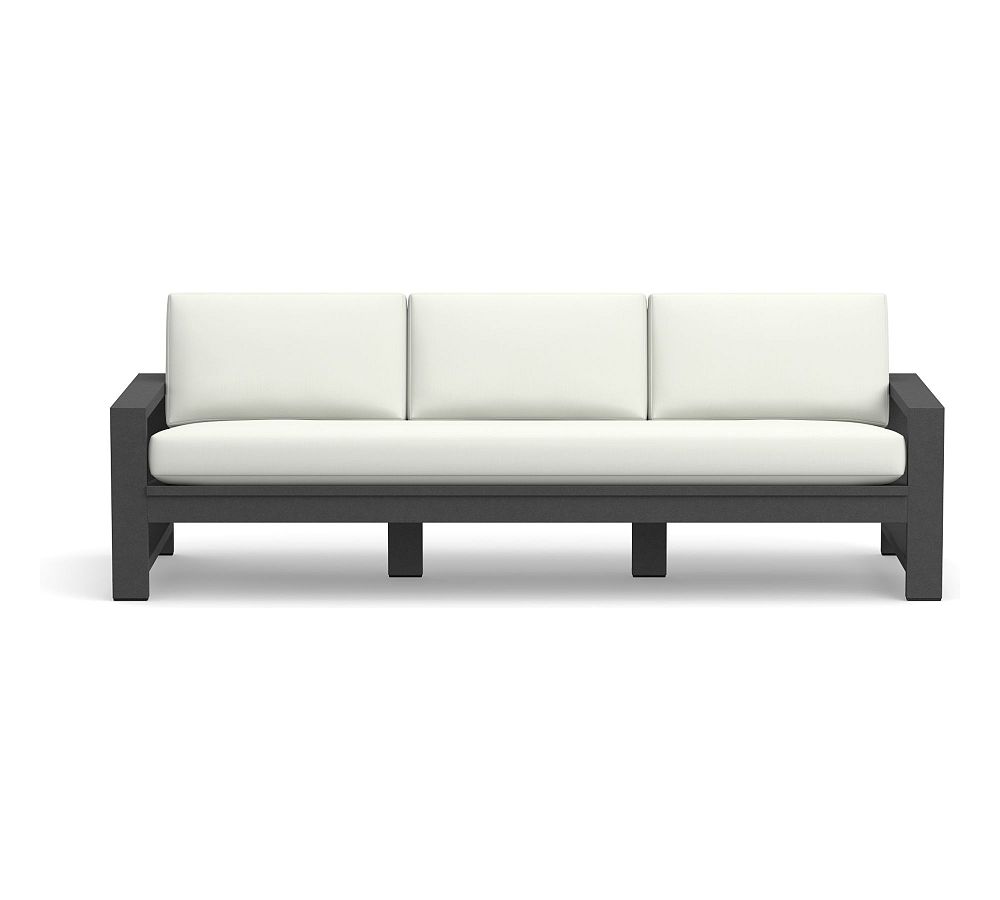 Indio Outdoor Sofa Cushion, High Performance Recycled Canvas; Frost