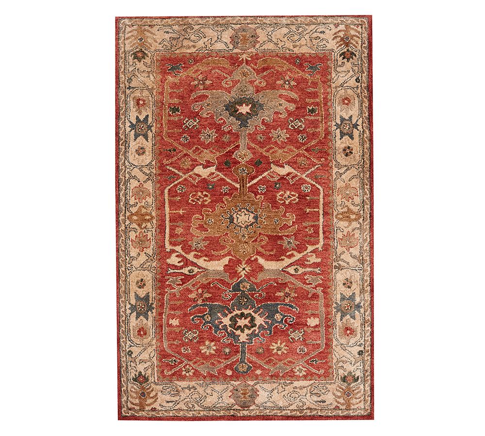 Channing Red Multi Persian-Style Hand-Tufted Wool Rug
