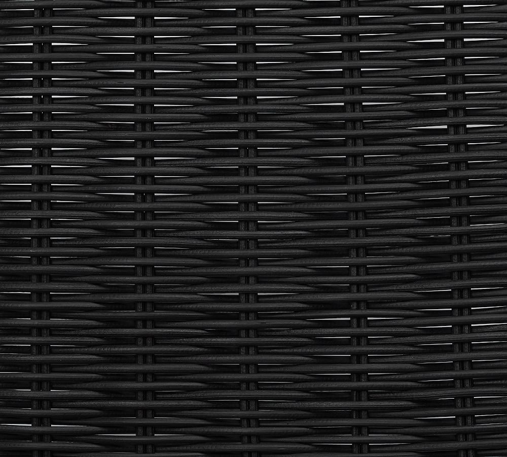Palmetto Black Outdoor All-Weather Wicker Swatch